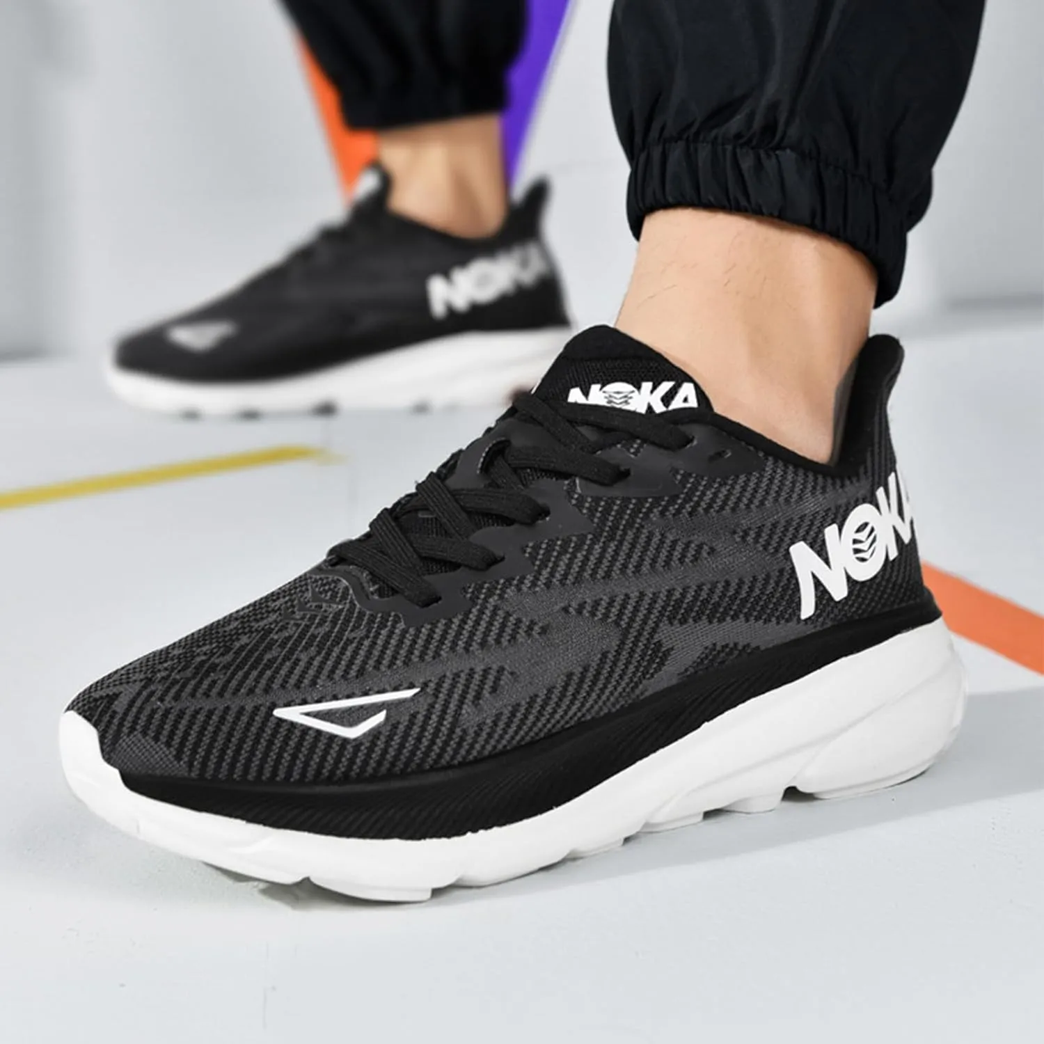 Men's Fashion Sneakers Breathable Mesh Running Shoes Cushioned Athletic Sneakers Non Slip Soft Sole Casual Athletic Walking Shoes