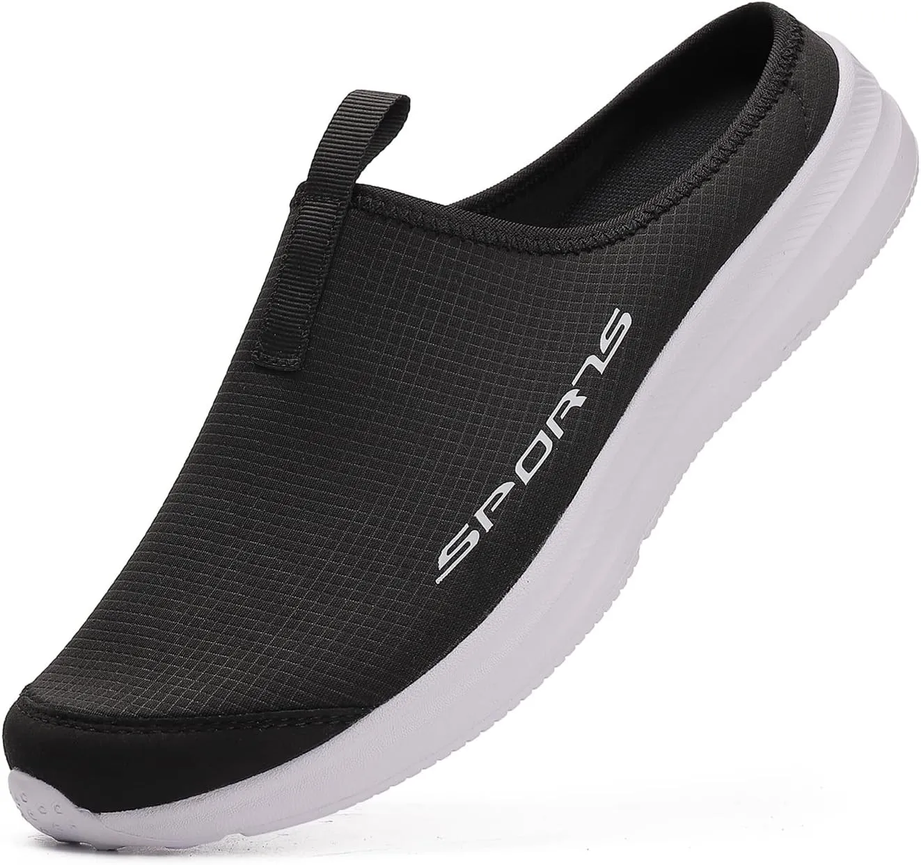 Men's Knitting Mesh Slip-On Casual Mules Comfort Round Toe Platform Arch Support Clog Open Back Shoes Non-Slip Lightweight Indoor Outdoor House Slippers