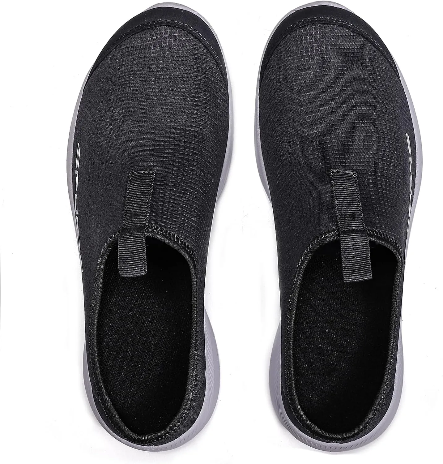 Men's Knitting Mesh Slip-On Casual Mules Comfort Round Toe Platform Arch Support Clog Open Back Shoes Non-Slip Lightweight Indoor Outdoor House Slippers