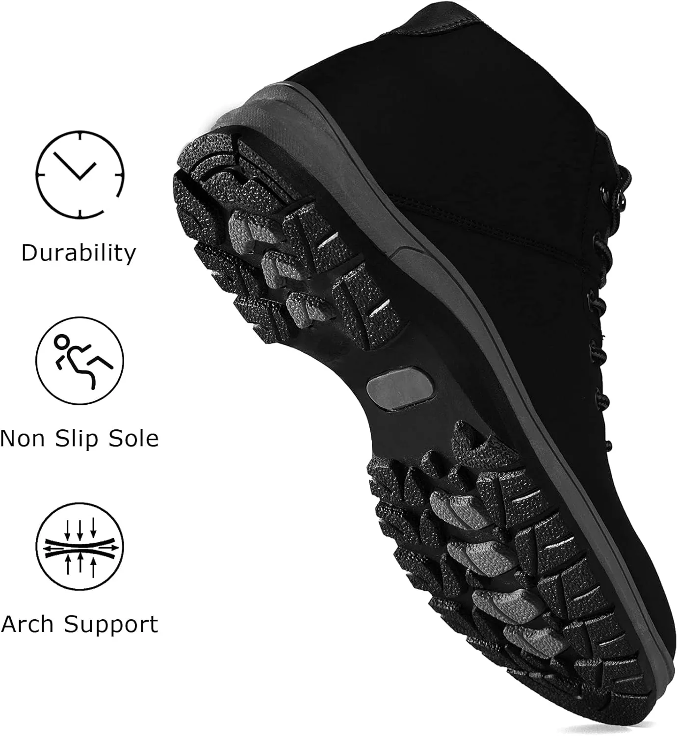 Mens Lightweight Hiking Boots Water Resistant Mid Ankle Work Casual Hiker Trekking Outdoor Boots Anti Slip Hiking Shoes