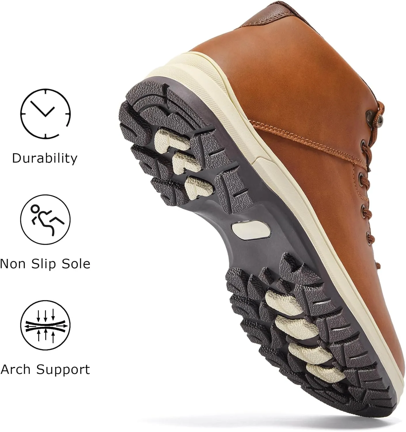 Mens Lightweight Hiking Boots Water Resistant Mid Ankle Work Casual Hiker Trekking Outdoor Boots Anti Slip Hiking Shoes