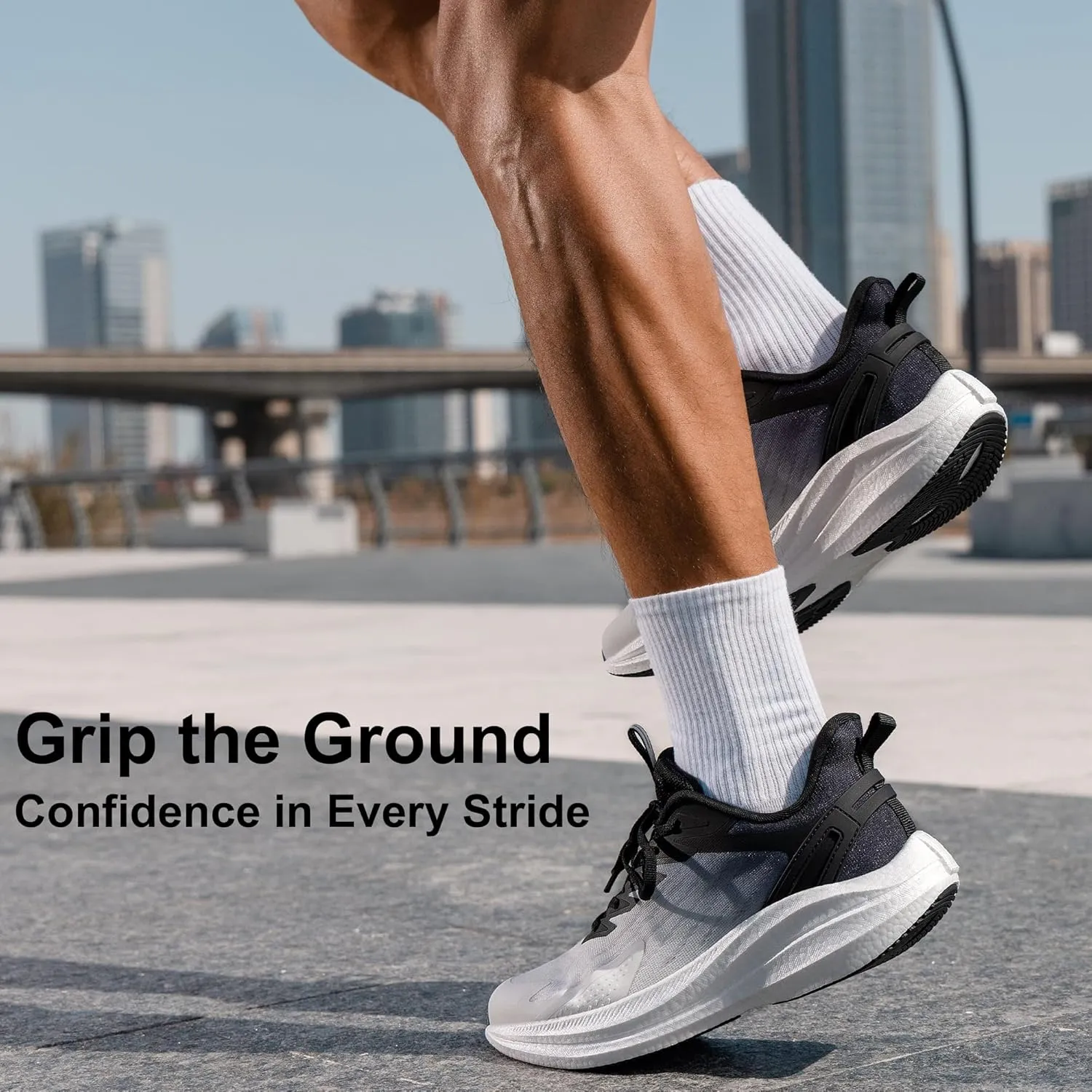 Men's Lightweight Running Shoes - Breathable Athletic Sneakers for Workout, Gym & Daily Walking, Comfortable Cushioned Midsole with Non-Slip Design