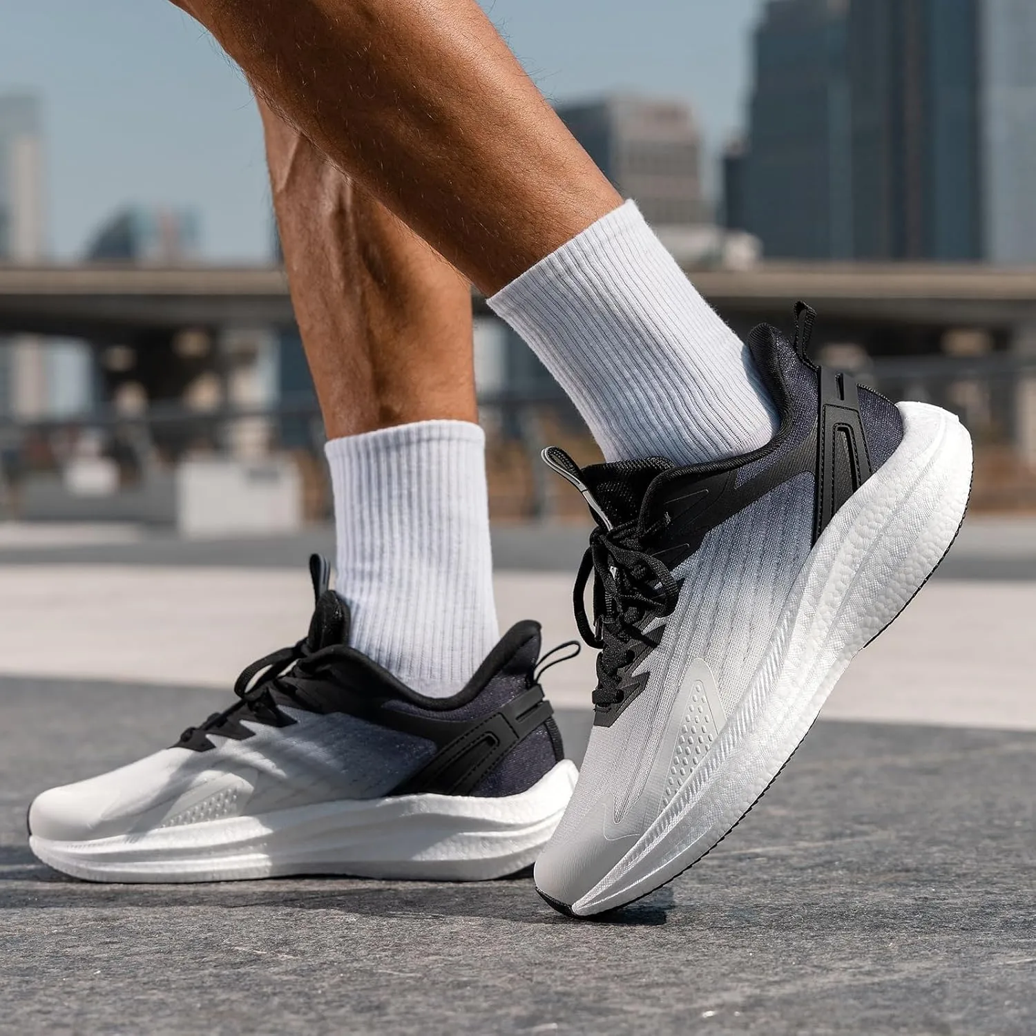 Men's Lightweight Running Shoes - Breathable Athletic Sneakers for Workout, Gym & Daily Walking, Comfortable Cushioned Midsole with Non-Slip Design