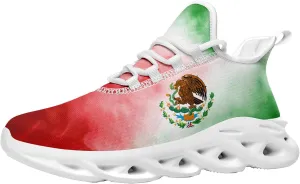 Men's Mexican Flag Sneakers Women's Lightweight Festivals Gift Mexico Unisex Running Sports Athletic Baseball Shoes
