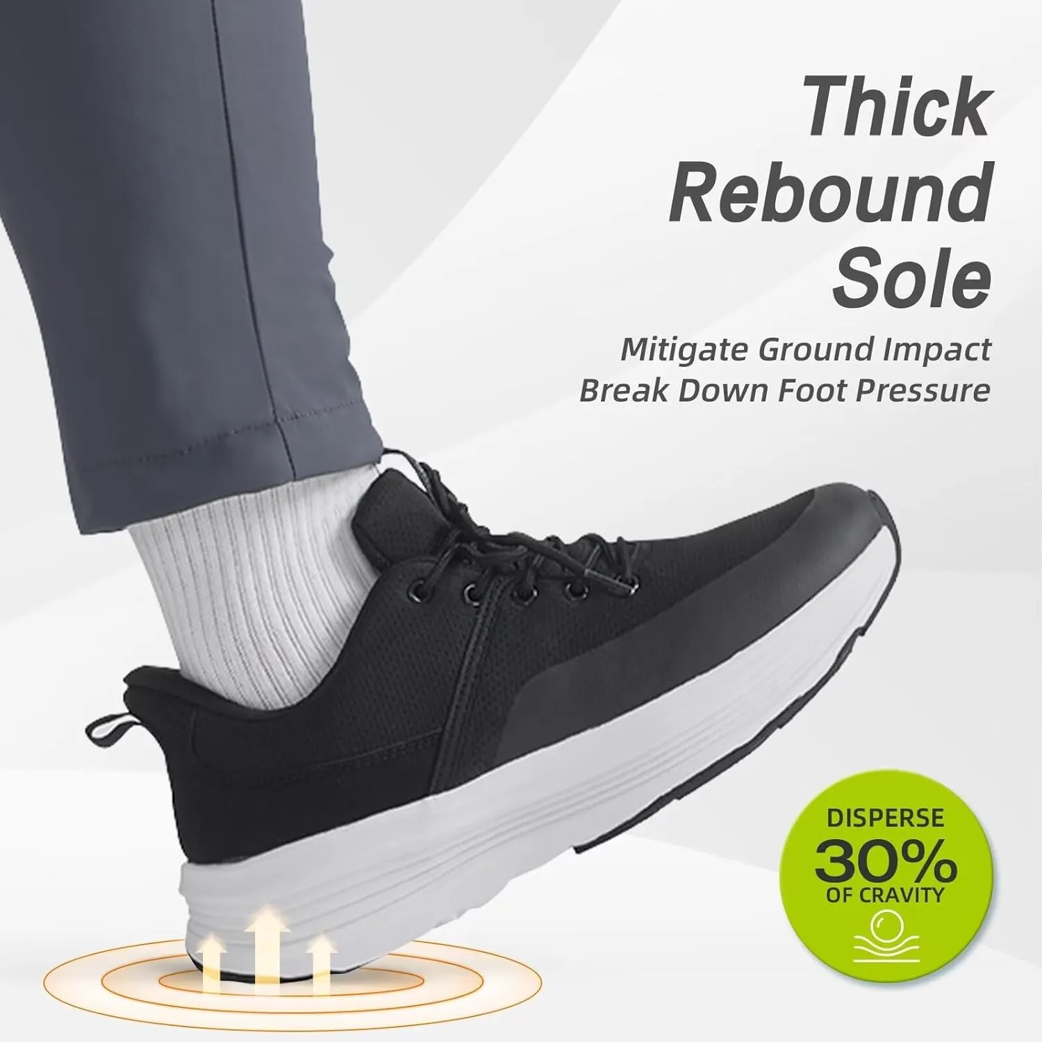 Men's Orthopedic Fashion Sneakers with Arch Support: Comfortable Plantar Fasciitis Walking Shoes, Orthotic High Arch Flat Feet Pain Relief Casual Work Tennis Athletic Sports Sneakers
