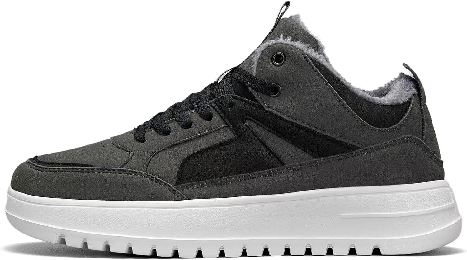 Mens Snow Winter Shoes Fur Lined Warm Sneakers Lightweight Comfortable Outdoor Boots Sole Soft