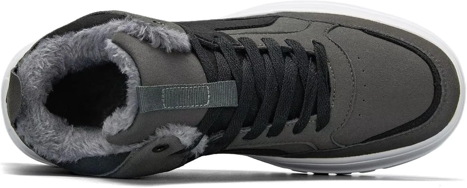 Mens Snow Winter Shoes Fur Lined Warm Sneakers Lightweight Comfortable Outdoor Boots Sole Soft