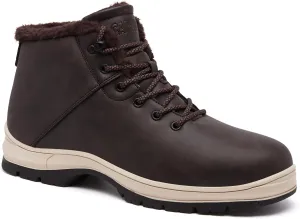 Mens Winter Snow Boots Water Resistant Warm Fur Lined Anti Slip Work Ankle Shoes Casual Lightweight Hiking Outdoor Trekking Boot
