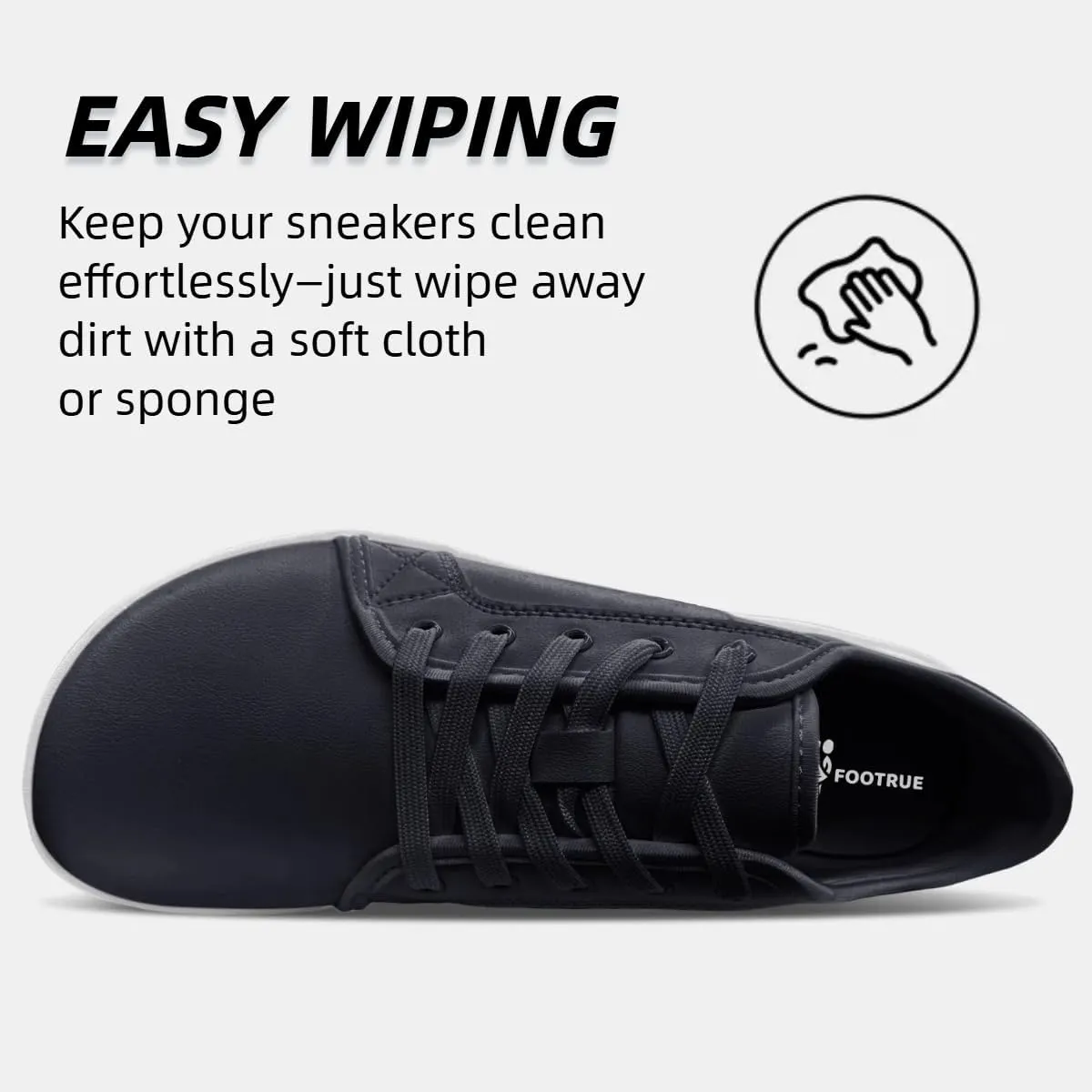 Mens Womens Minimalist Barefoot Sneakers Leather Shoes Wide Toe Box Zero Drop Walking Shoes