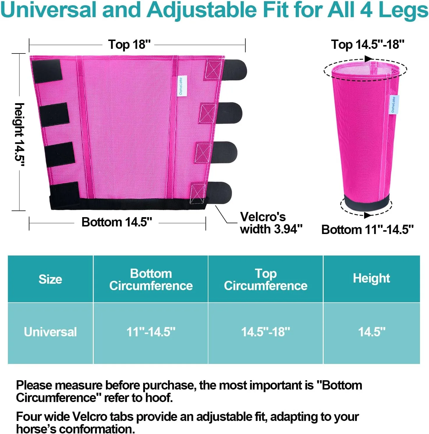Mesh Horse Fly Boots Set of 4, Loose Fitting Leggings for Horses, Reduce Stressful Stomping, Breathable Adjustable and Universal Fit for 4 Legs, Reliable Stay Put (Pink)