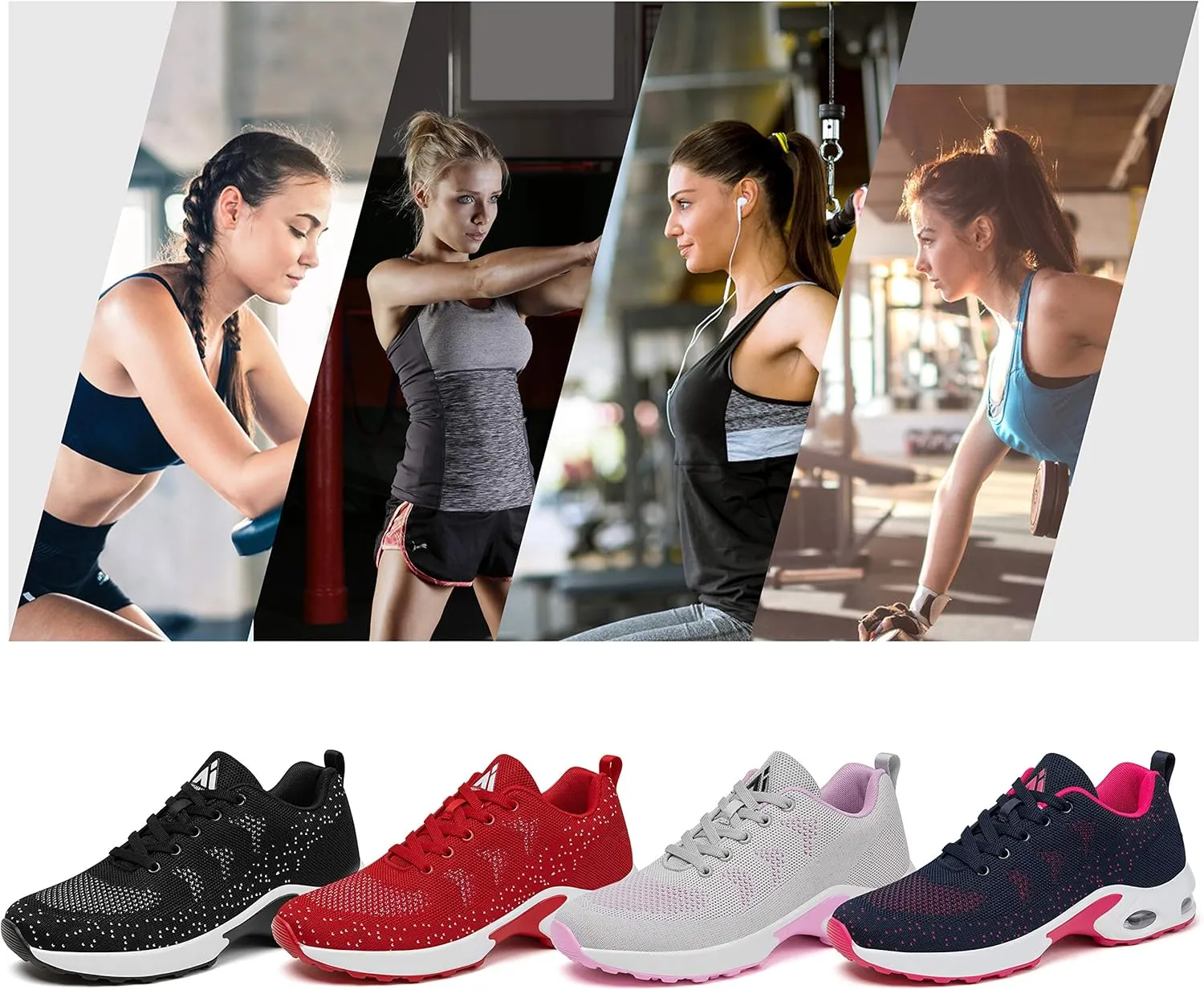 Mishansha Womens Sneakers Air Cushion Running Tennis Shoes Women Lightweight Arch Support Walking Shoes