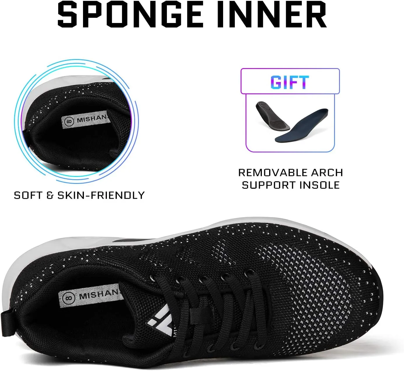 Mishansha Womens Sneakers Air Cushion Running Tennis Shoes Women Lightweight Arch Support Walking Shoes