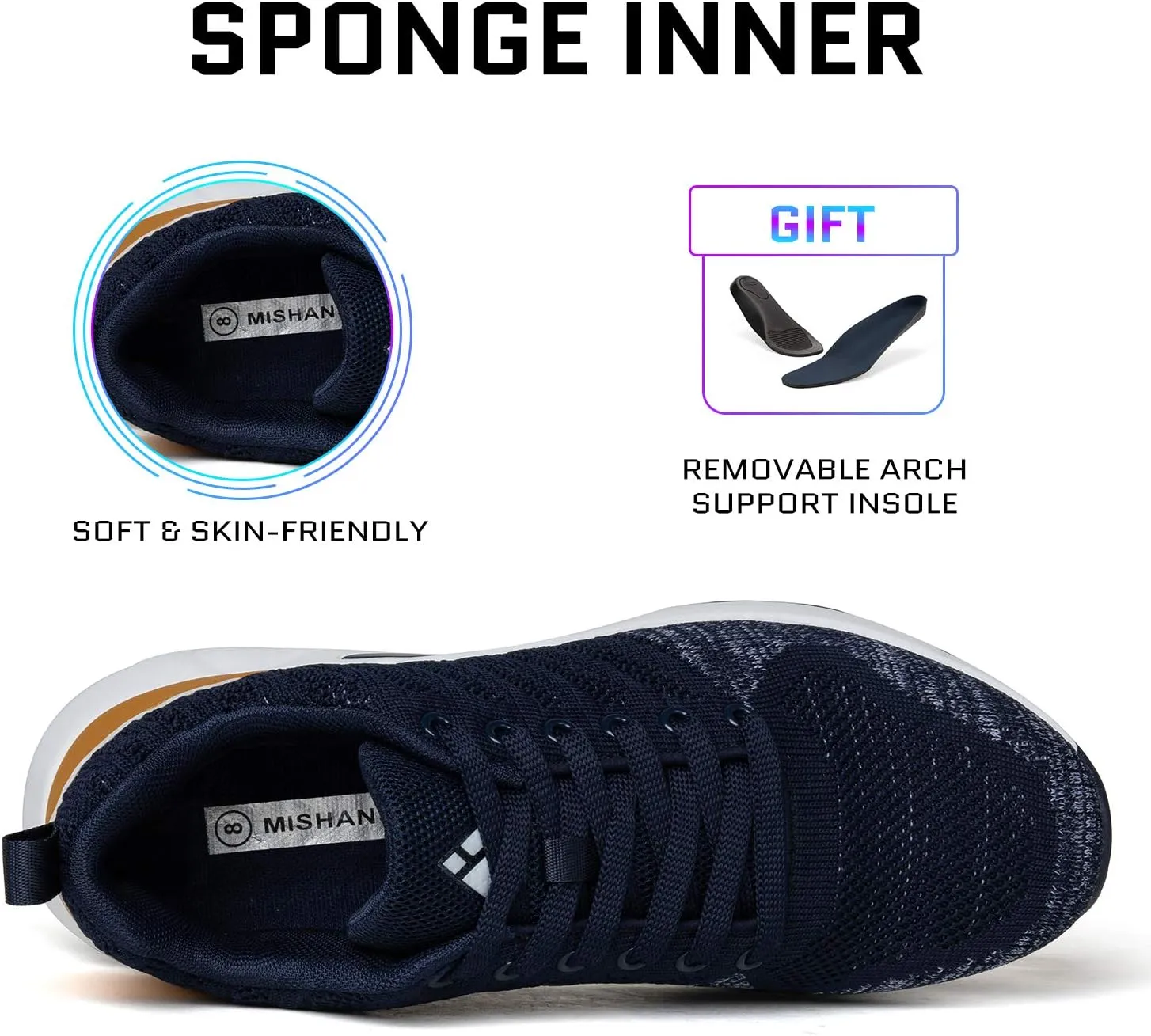 Mishansha Womens Sneakers Air Cushion Running Tennis Shoes Women Lightweight Arch Support Walking Shoes