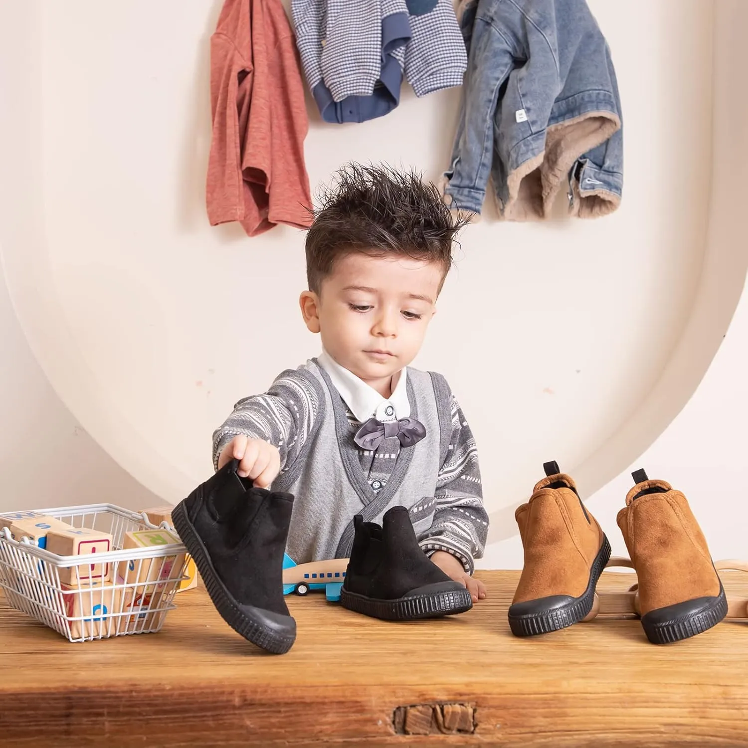 MK MATT KEELY Toddler Boys Boots Warm Snow Ankle Boots Little Kid Casual Boots Winter Boots For Girls