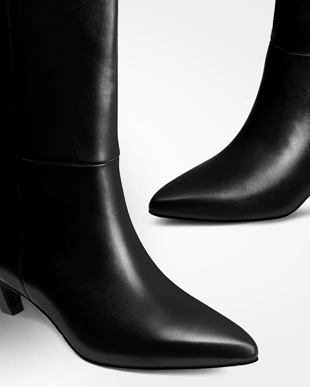 MUCCCUTE Thigh High Boots for Women Wide Calf Over The Knee Boots Sexy Pointed Toe Kitten Heel Long Fashion Boots