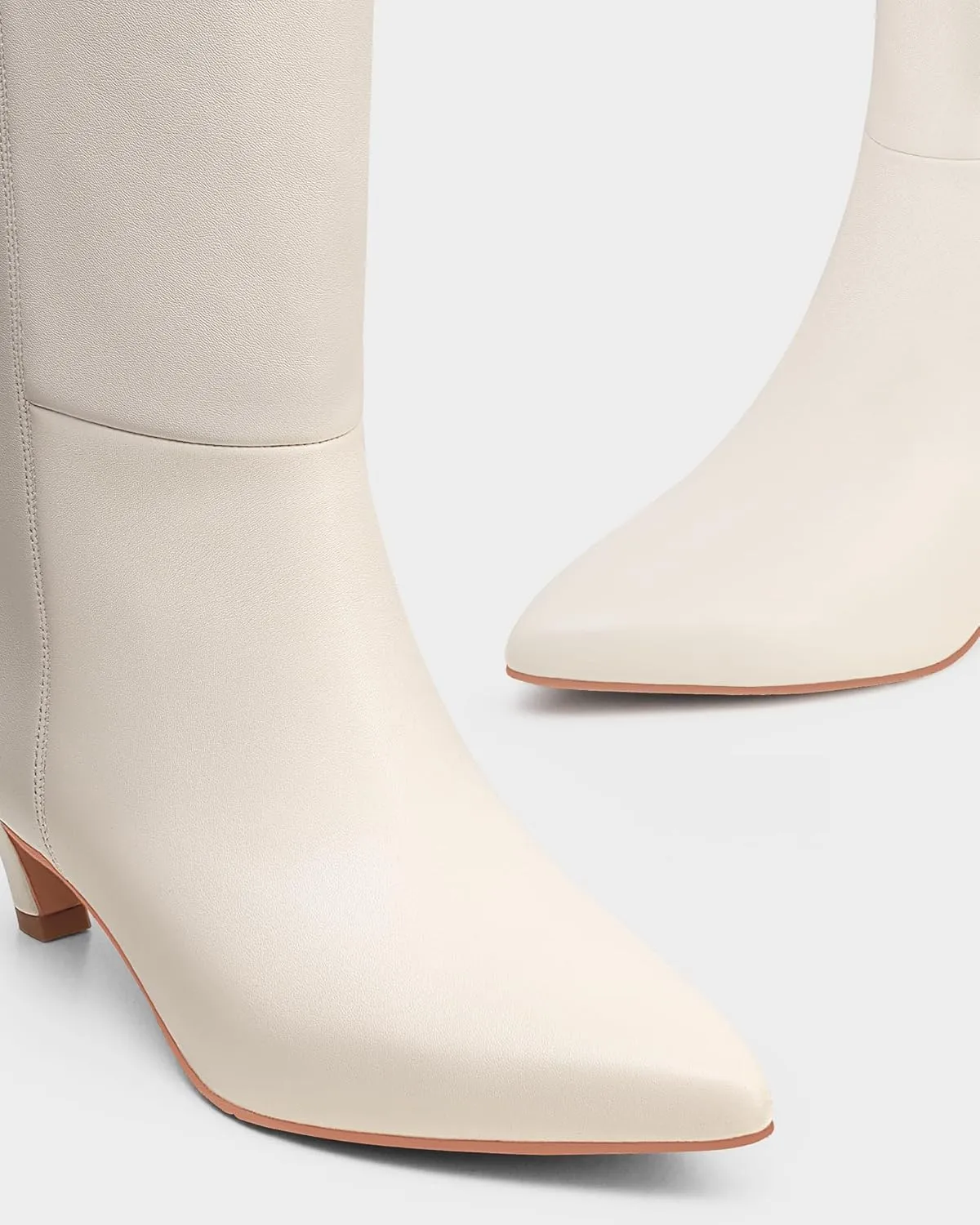 MUCCCUTE Thigh High Boots for Women Wide Calf Over The Knee Boots Sexy Pointed Toe Kitten Heel Long Fashion Boots