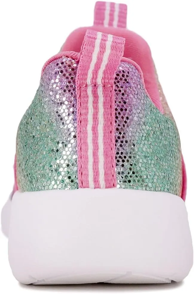 Nautica Girls' Slip-On Sneaker - Athletic Running Kids' Shoe for Walking, Running, Tennis, and Sports (Toddler/Little Kid)