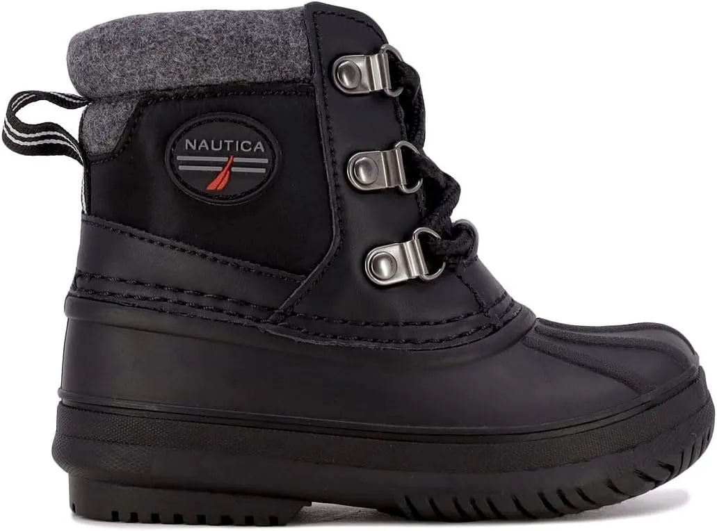 Nautica Kids Boys & Girls Duck Boots Kids Waterproof Rain Snow Boots Insulated Winter Boots (Toddler/Little/Big Kid)