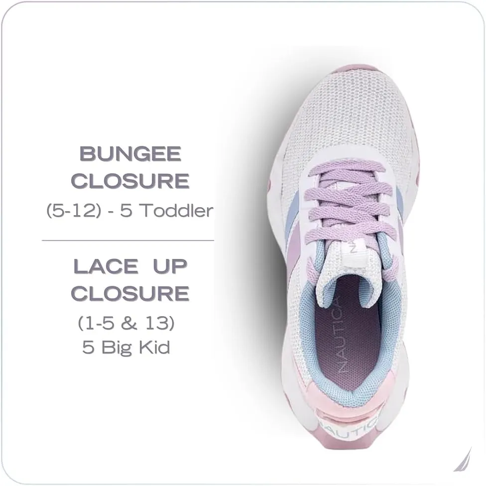 Nautica Kids Running Sneakers | Comfortable Shoes for Boys and Girls | Sizes for Big & Little Kids -(Lace-Up/Bungee) Manalapin