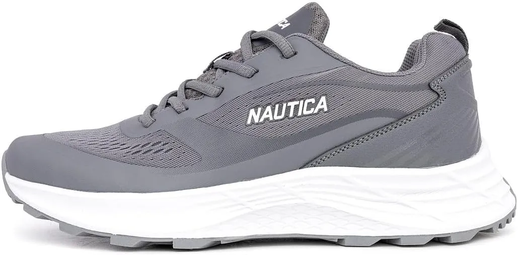 Nautica Men's Lace-Up Sneakers - Max Cushioning Running, Walking, Tennis Shoes - Comfortable Enhanced Support Athletic Sneakers-Balacava