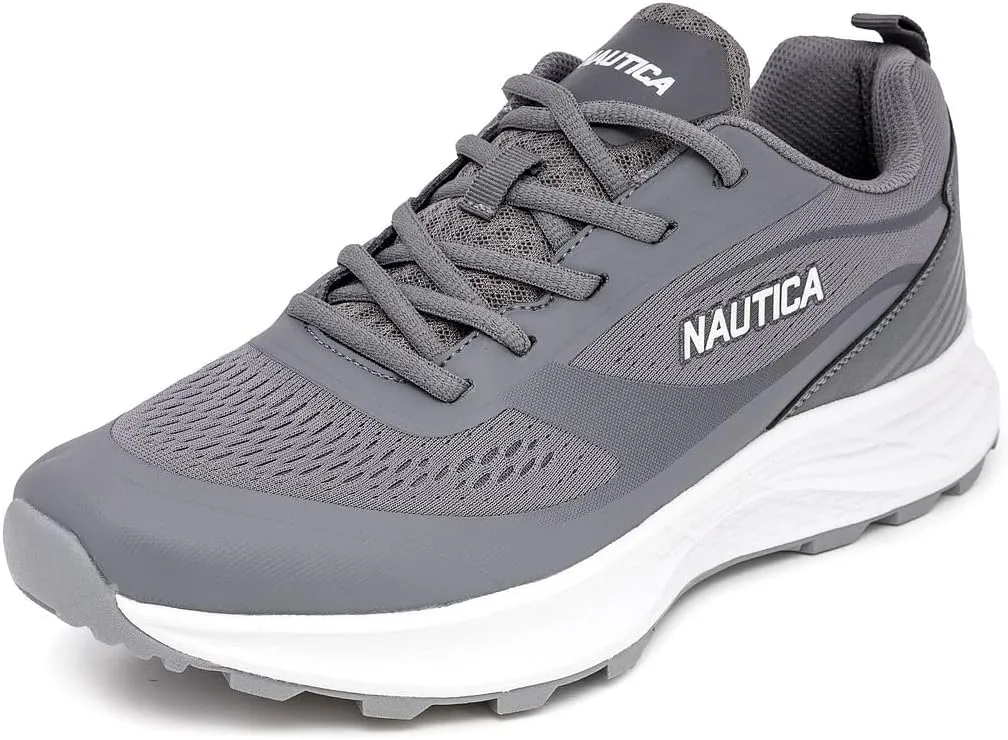 Nautica Men's Lace-Up Sneakers - Max Cushioning Running, Walking, Tennis Shoes - Comfortable Enhanced Support Athletic Sneakers-Balacava