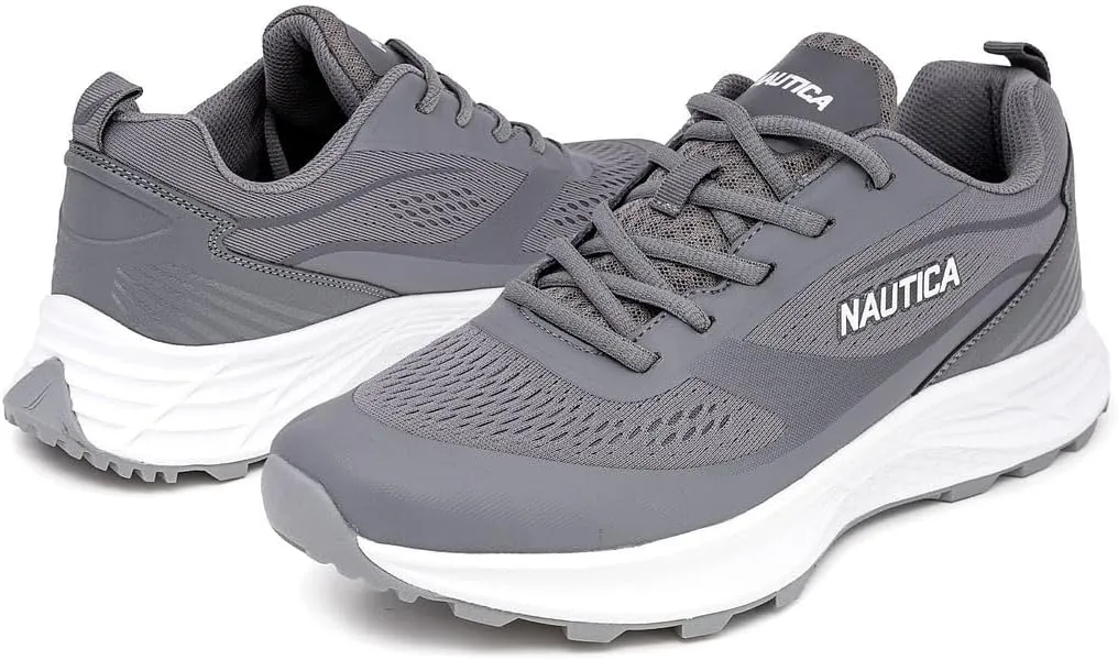Nautica Men's Lace-Up Sneakers - Max Cushioning Running, Walking, Tennis Shoes - Comfortable Enhanced Support Athletic Sneakers-Balacava