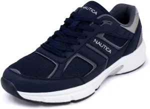 Nautica Mens Running Sneakers Sport Fashion Lace-Up Athletic Soft Shoes for Gym Tennis Men – Cushioned, Breathable, Lightweight & Comfortable