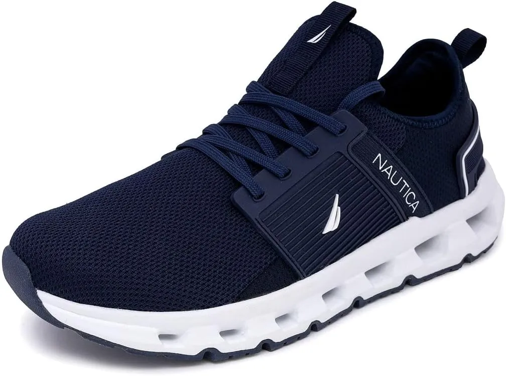Nautica Mens Running Sneakers Sport Fashion Lace-Up Athletic Soft Shoes for Gym Tennis Men – Cushioned, Breathable, Lightweight & Comfortable