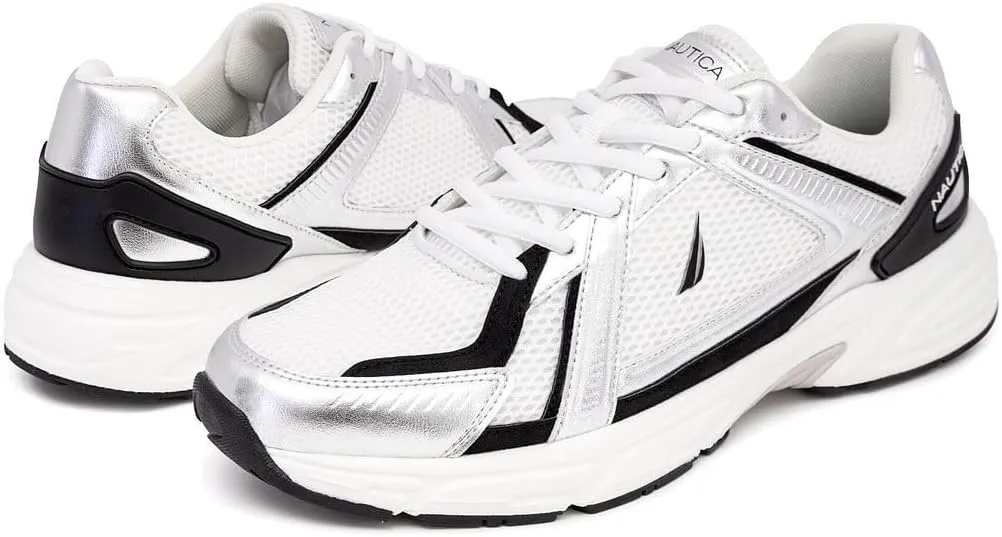 Nautica Mens Running Sneakers Sport Fashion Lace-Up Athletic Soft Shoes for Gym Tennis Men – Cushioned, Breathable, Lightweight & Comfortable