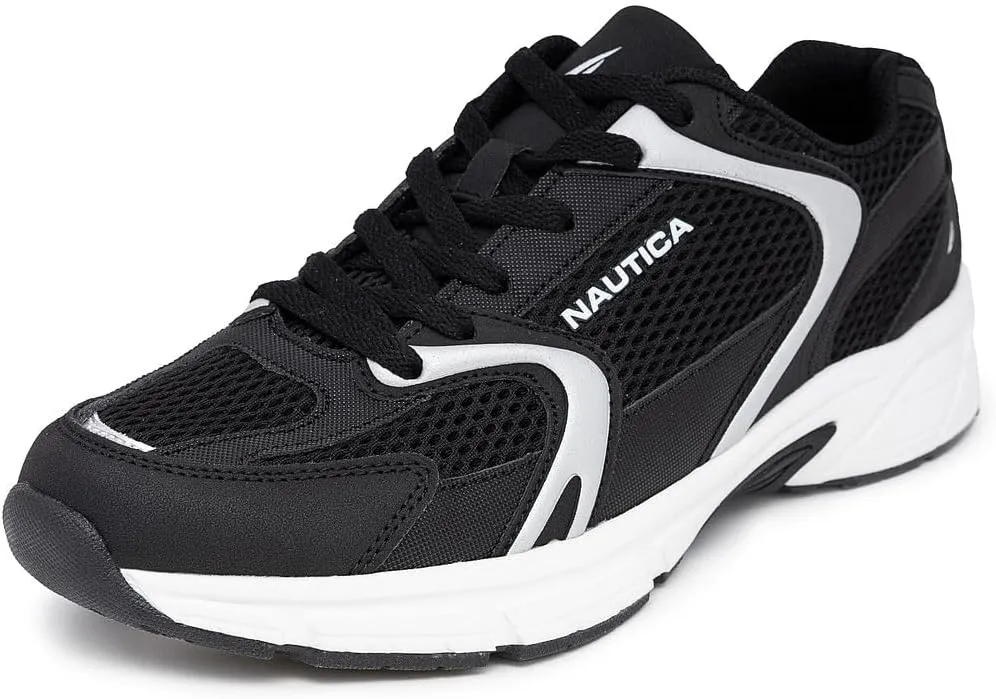 Nautica Mens Running Sneakers Sport Fashion Lace-Up Athletic Soft Shoes for Gym Tennis Men – Cushioned, Breathable, Lightweight & Comfortable