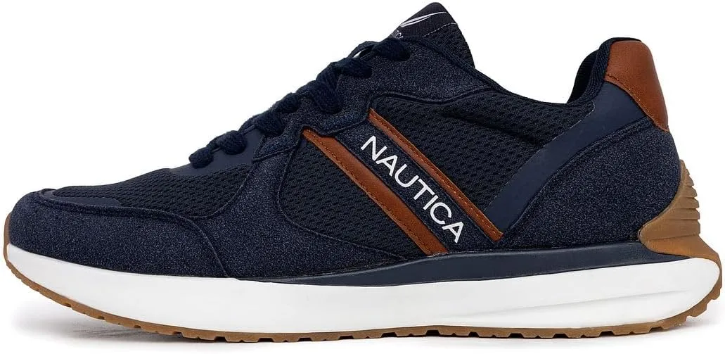 Nautica Mens Running Sneakers Sport Fashion Lace-Up Athletic Soft Shoes for Gym Tennis Men – Cushioned, Breathable, Lightweight & Comfortable