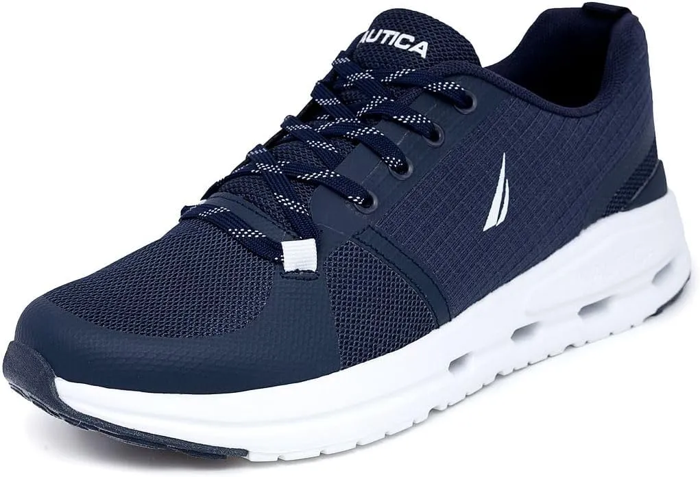Nautica Mens Running Sneakers Sport Fashion Lace-Up Athletic Soft Shoes for Gym Tennis Men – Cushioned, Breathable, Lightweight & Comfortable