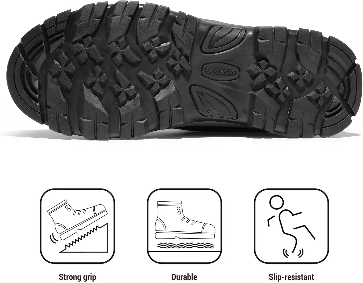 NORTIV 8 Men's Insulated Waterproof Construction Hiking Winter Snow Boots