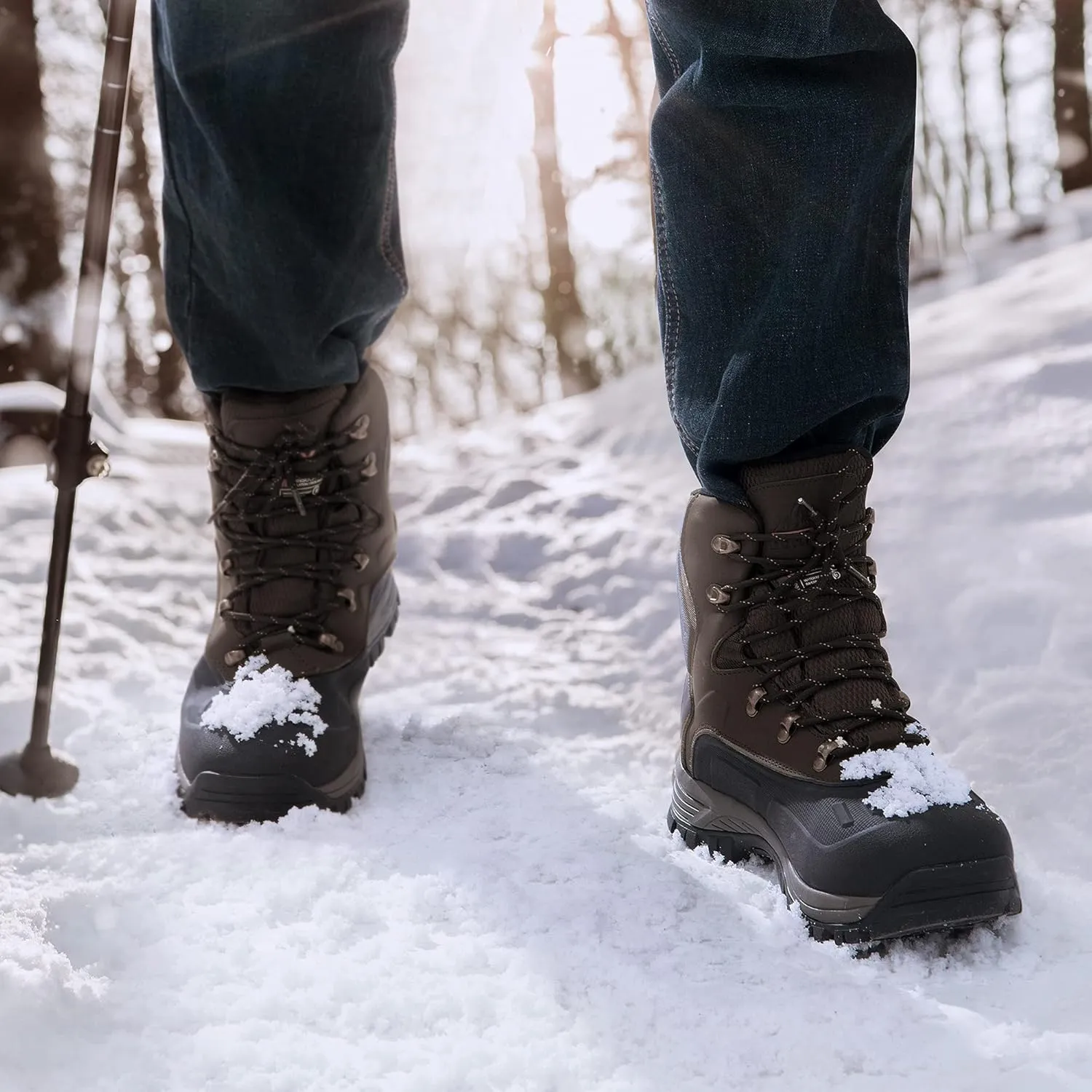 NORTIV 8 Men's Insulated Waterproof Construction Hiking Winter Snow Boots
