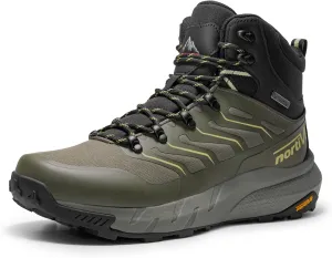 NORTIV 8 Men's Lightweight Hiking Boots Waterproof Breathable Outdoor Trekking Camping Ankle Boots Fern