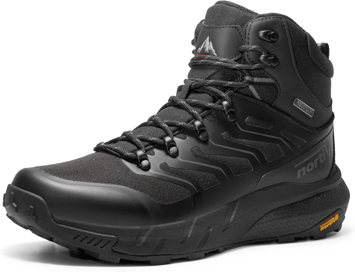 NORTIV 8 Men's Lightweight Hiking Boots Waterproof Breathable Outdoor Trekking Camping Ankle Boots Fern