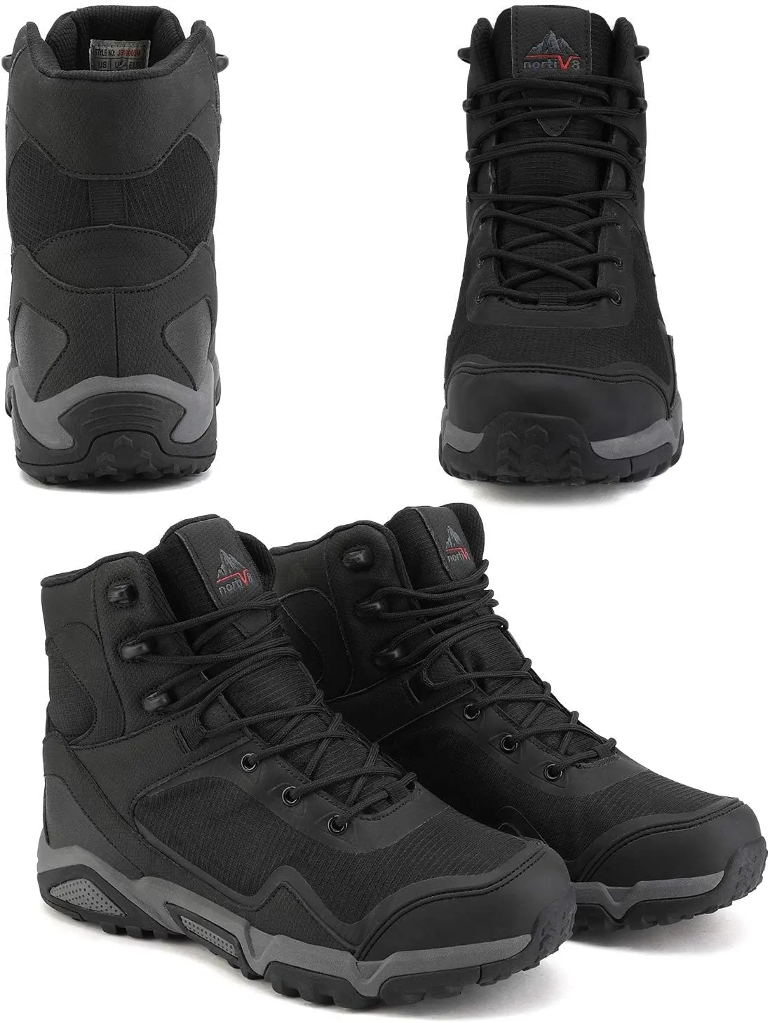NORTIV 8 Men's Waterproof Hiking Boots Outdoor Mid Trekking Lightweight Mountaineering Shoes Paladin