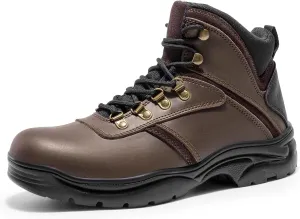 NORTIV 8 Men's Waterproof Work Boots Outdoor Hiking Mountaineering Trekking Leather Shoes