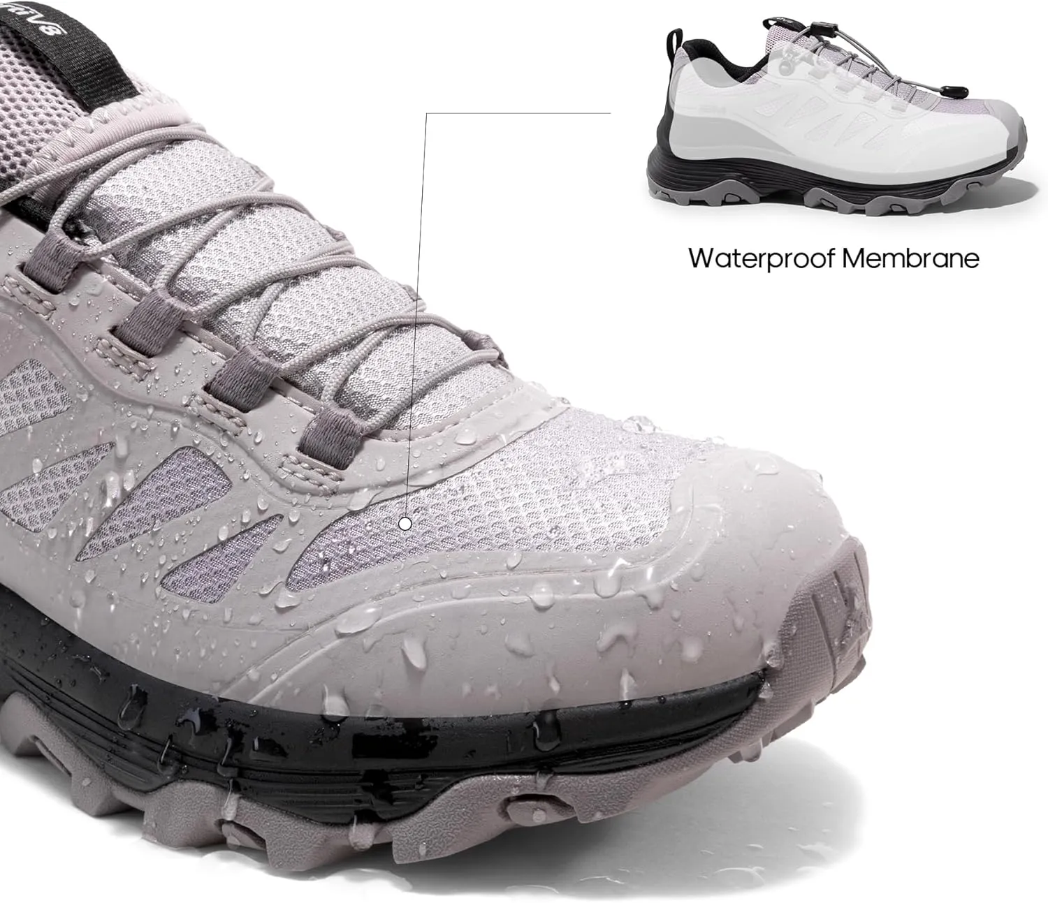 NORTIV 8 Women's Waterproof Hiking Shoes Quick Laces Outdoors Walking Trekking Camping Tennis Sneakers Canyon