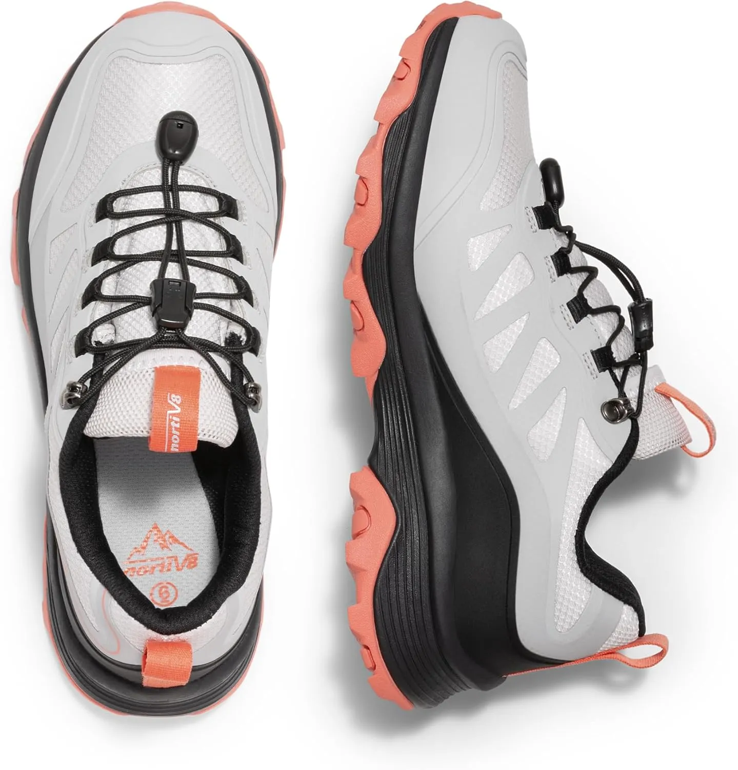 NORTIV 8 Women's Waterproof Hiking Shoes Quick Laces Outdoors Walking Trekking Camping Tennis Sneakers Canyon