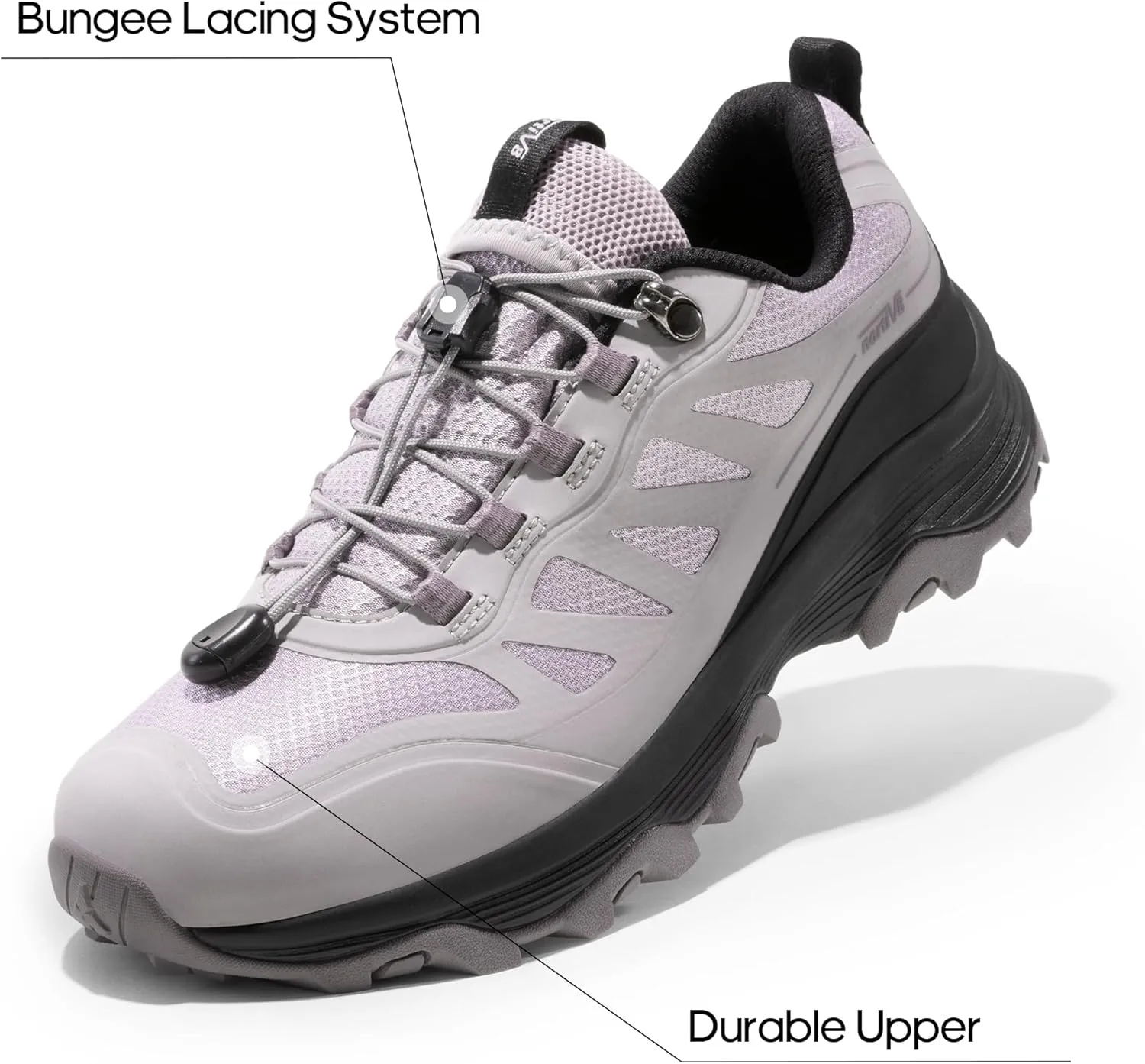 NORTIV 8 Women's Waterproof Hiking Shoes Quick Laces Outdoors Walking Trekking Camping Tennis Sneakers Canyon