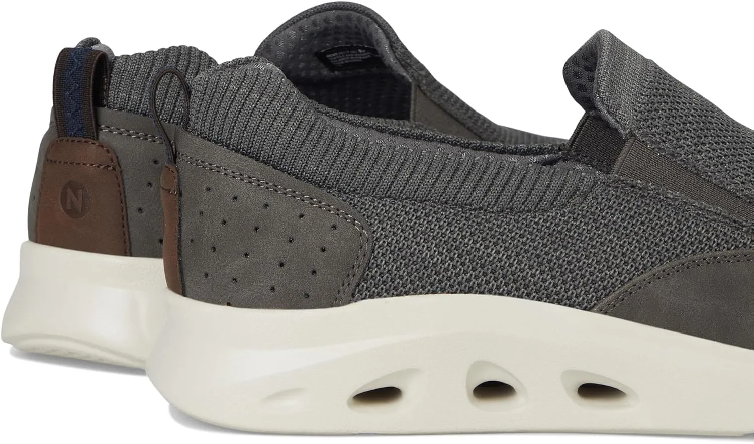 Nunn Bush Men's Ponte Knit Moc Toe Slip-on Sneakers Hybrid Casual Lightweight Athletic Style Loafer