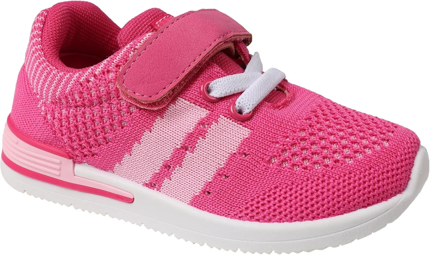 Oomphies Wynn Girls Athletic Sneakers – Breathable Knit Upper, Hook & Loop Closure, Cushioned Insole & Durable Design
