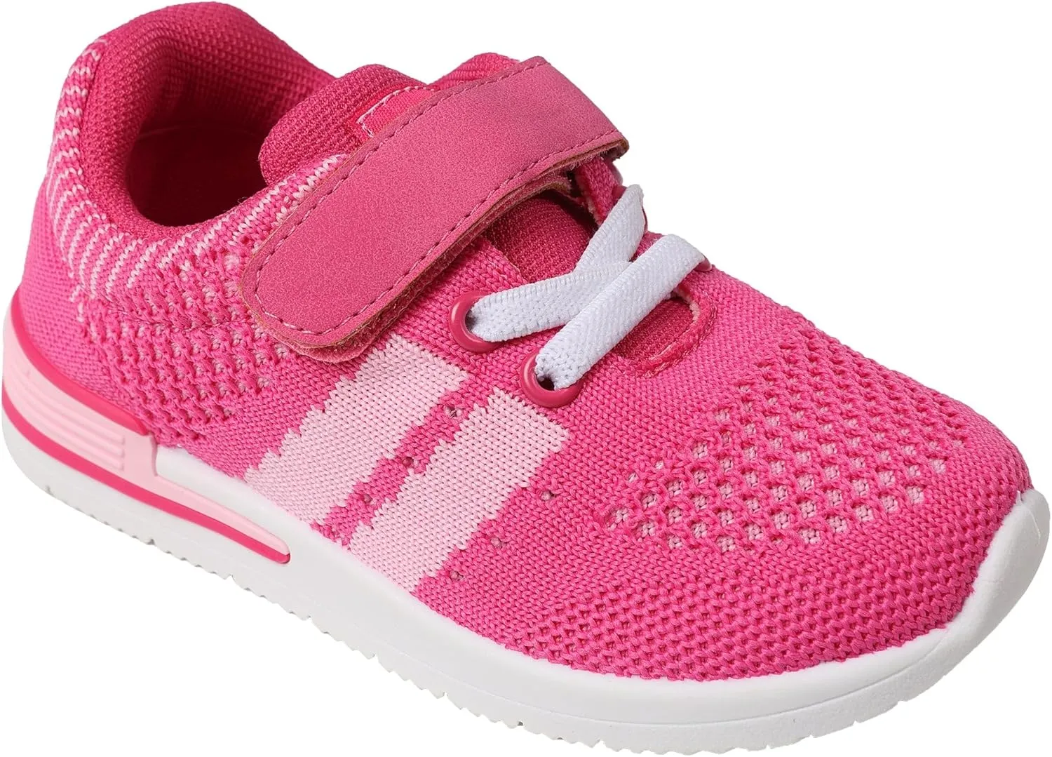 Oomphies Wynn Girls Athletic Sneakers – Breathable Knit Upper, Hook & Loop Closure, Cushioned Insole & Durable Design