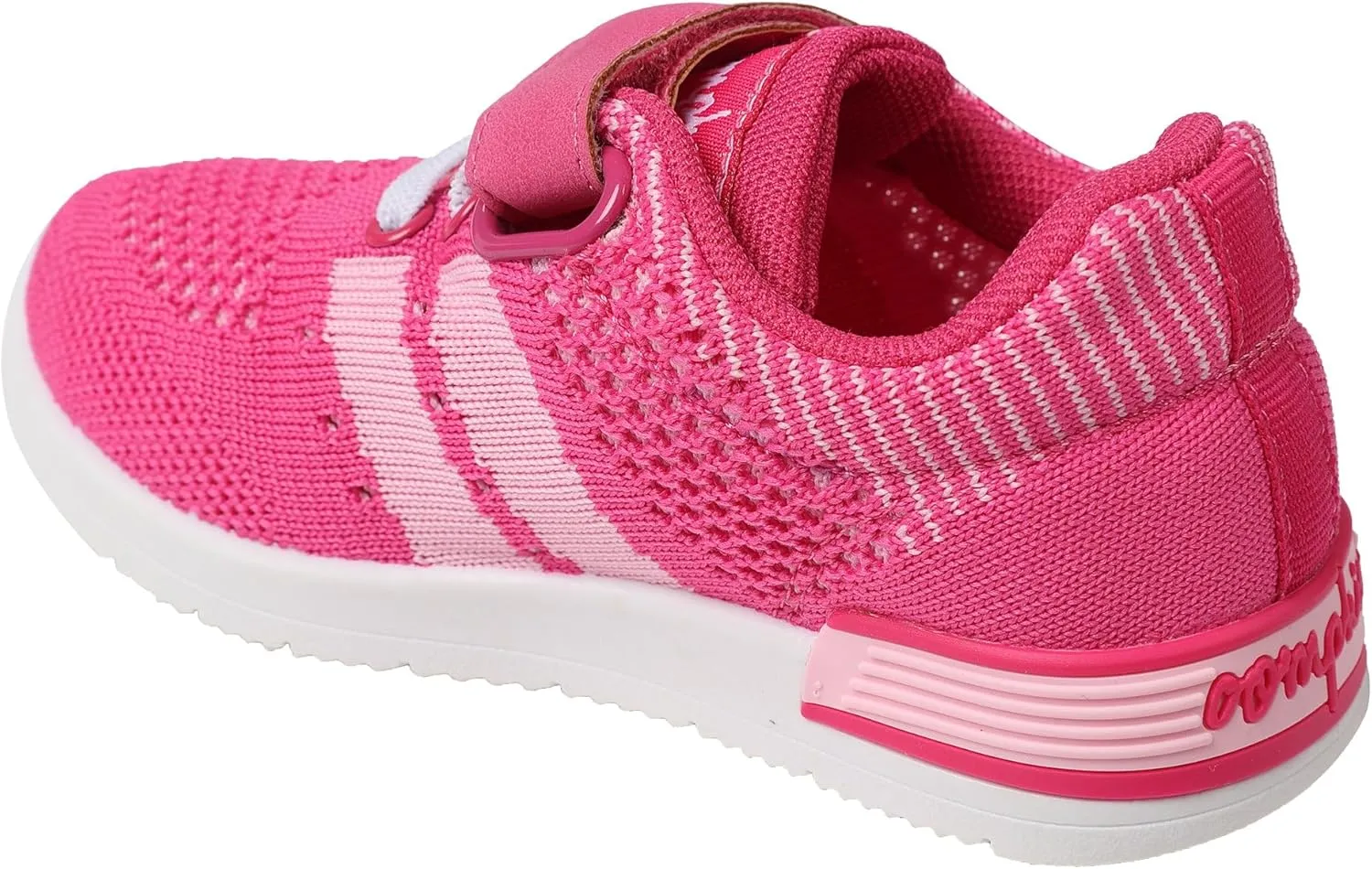 Oomphies Wynn Girls Athletic Sneakers – Breathable Knit Upper, Hook & Loop Closure, Cushioned Insole & Durable Design