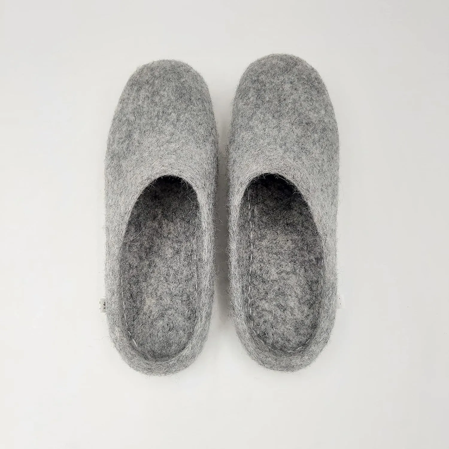 Organic Wool Slippers - Wool Felt Slip-On House Slippers for Women - Indoor/Outdoor Womens Mules Shoes Men