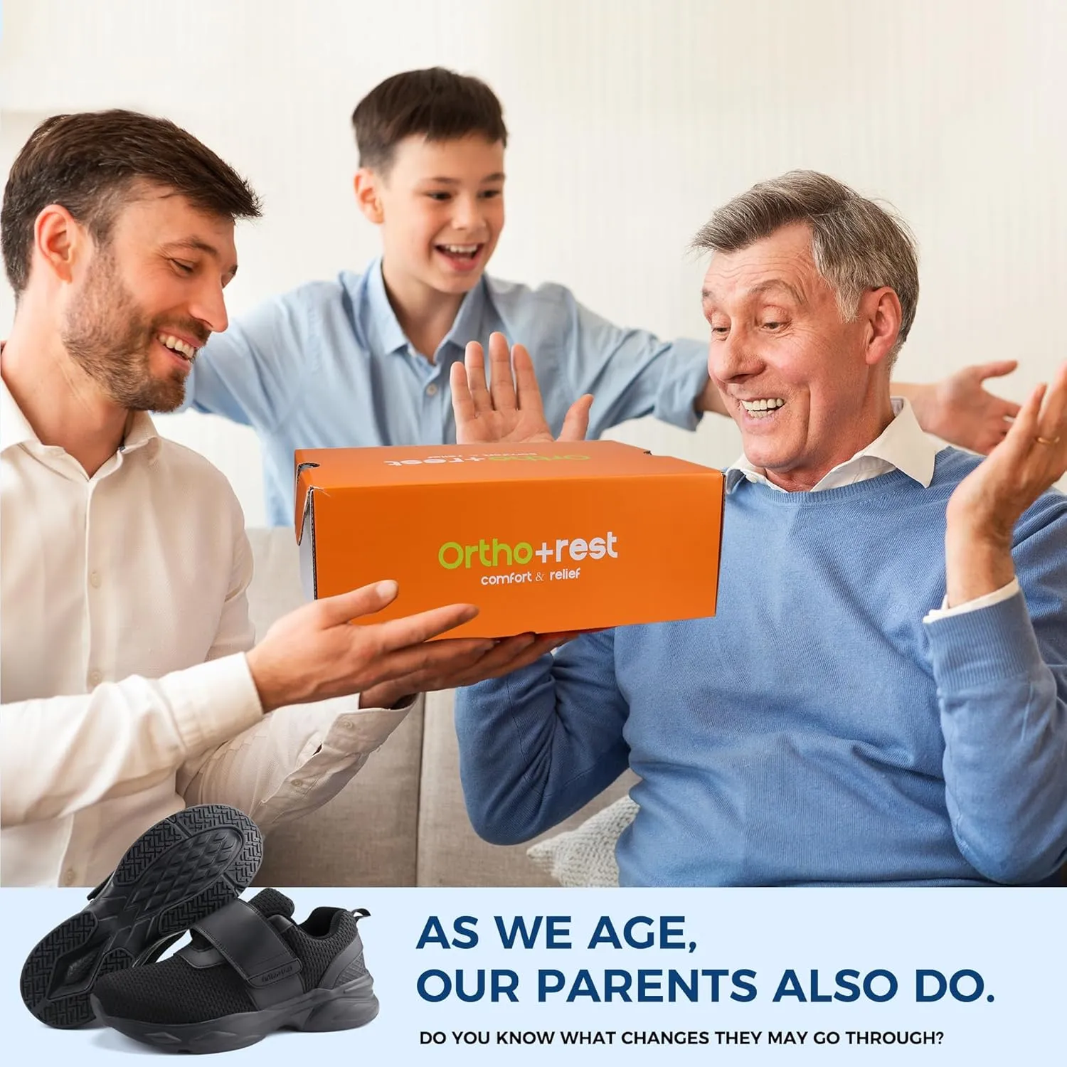 Ortho rest Men Diabetic Walking Shoes Edema Shoes for Swollen Feet Arch Support Orthopedic Sneakers