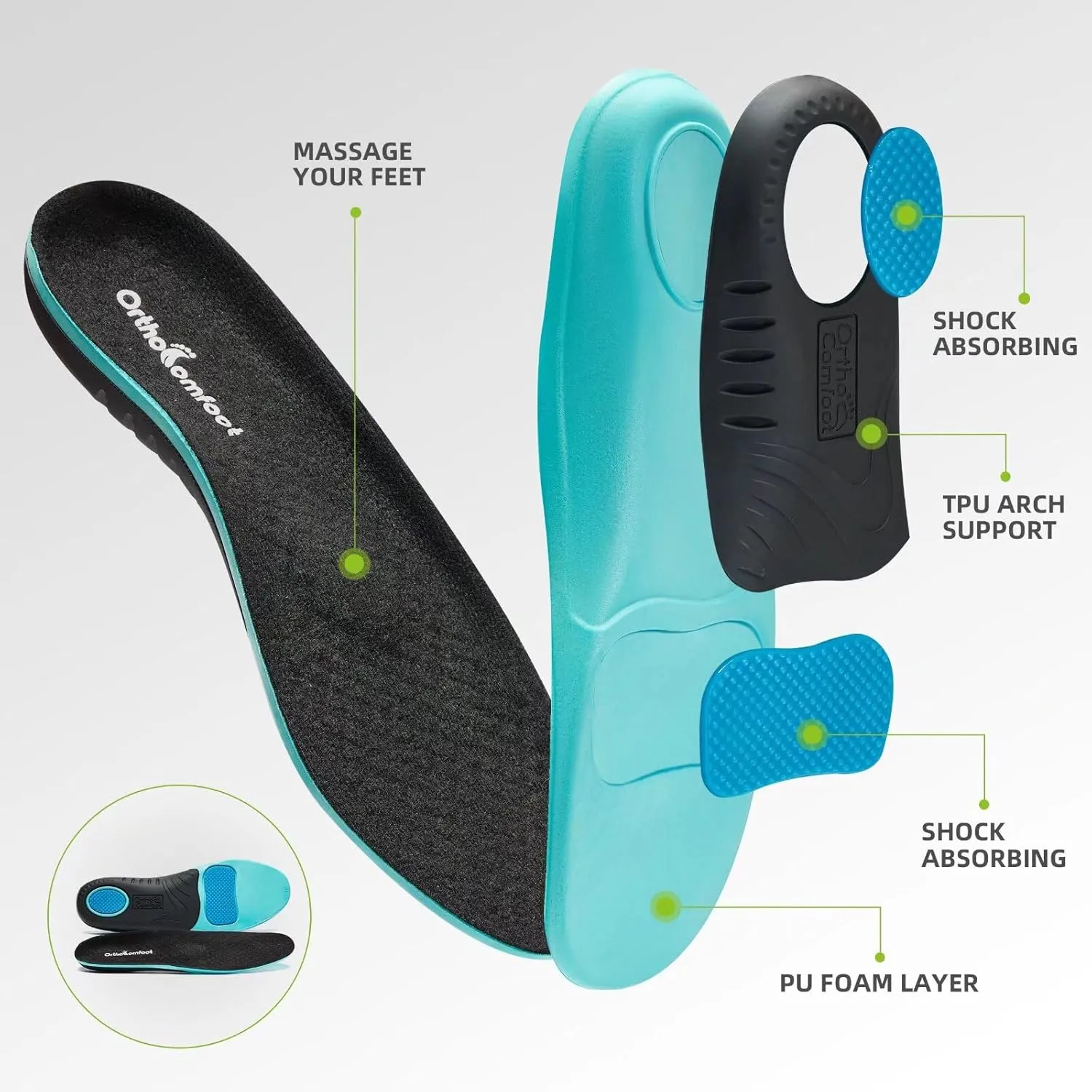 OrthoComfoot Men's Orthopedic Fashion Sneakers for Plantar Fasciitis: Comfortable Arch Support Walking Shoes for Flat Feet, Casual Breatbable Orthotic Shoes for Foot and Heel Pain Relief
