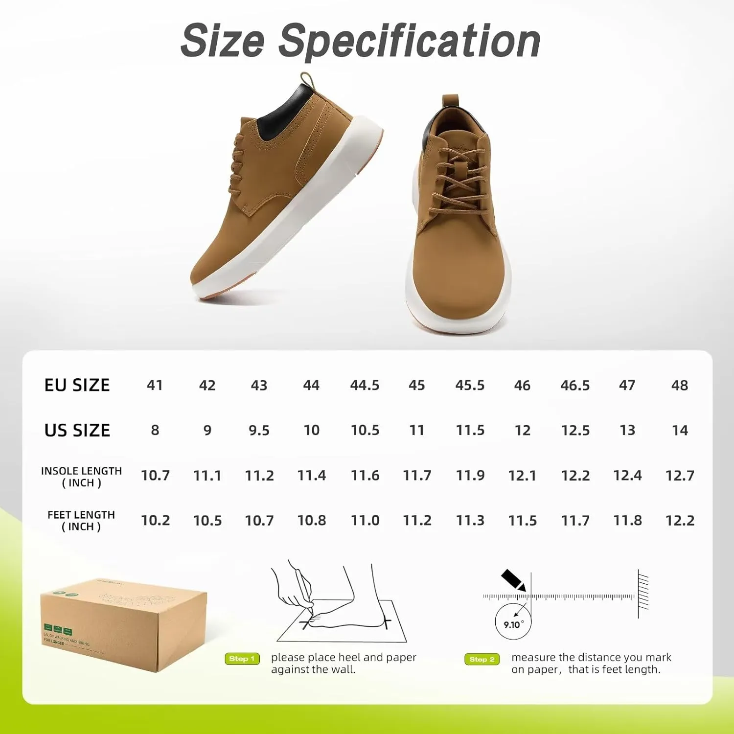 OrthoComfoot Men's Orthopedic Leather Ankle Boots: Comfortable Casual Arch Support Plantar Fasciitis Walking Shoes, Orthotic Flat Feet Tennis Work Sneakers for Foot and Heel Pain Relief