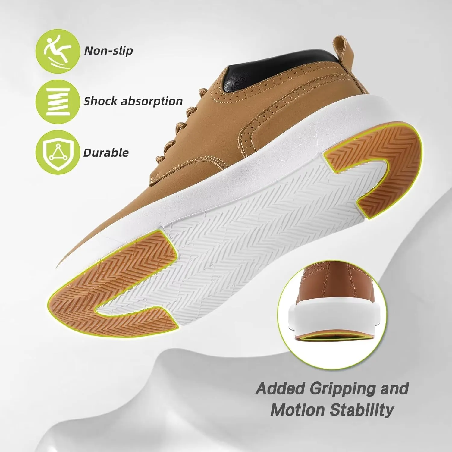 OrthoComfoot Men's Orthopedic Leather Ankle Boots: Comfortable Casual Arch Support Plantar Fasciitis Walking Shoes, Orthotic Flat Feet Tennis Work Sneakers for Foot and Heel Pain Relief